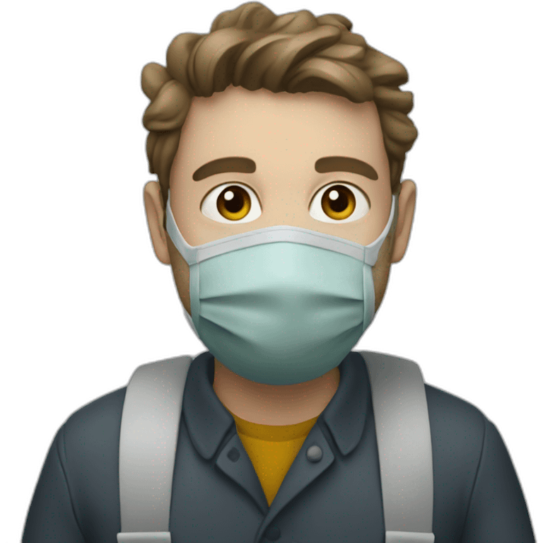 painter with gaz mask emoji