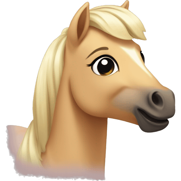 Adorable palomino pony emoji