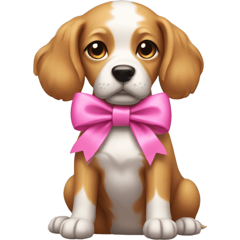 dog with a pink bow emoji