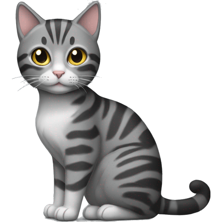 Grey and black tabby cat emoji