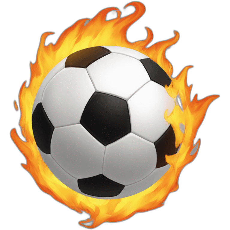 Soccer Ball with fire emoji