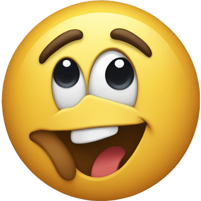 looking up emoji with tongue out  emoji