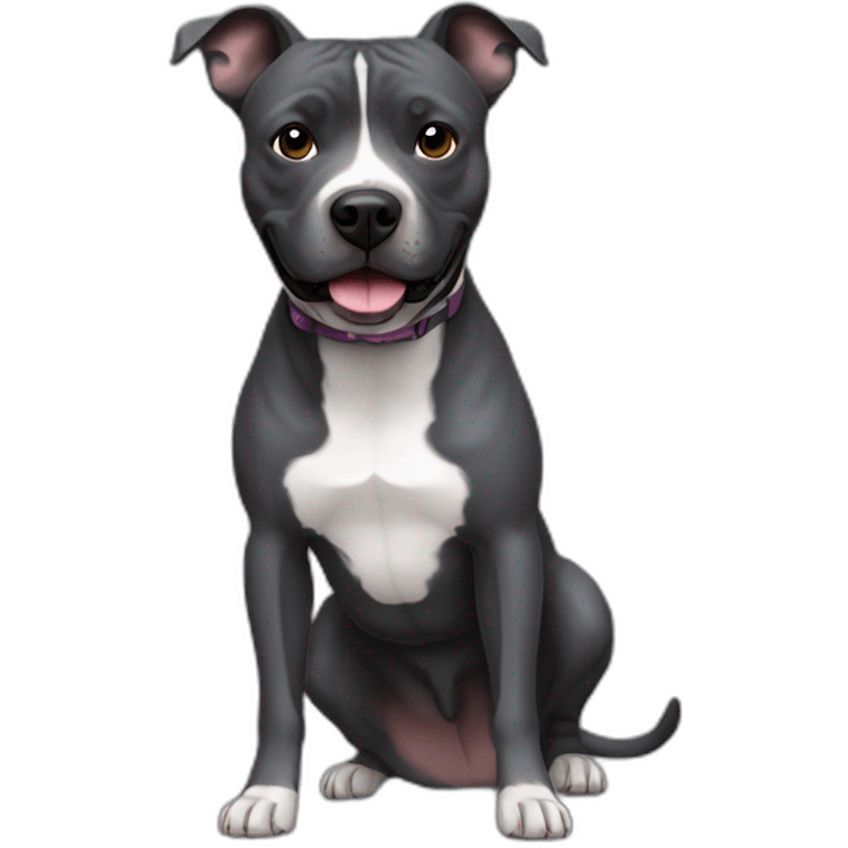 dark grey staffordshire terrier emoji