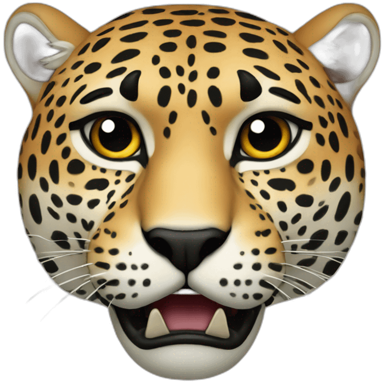 the angry-looking jaguar emoji