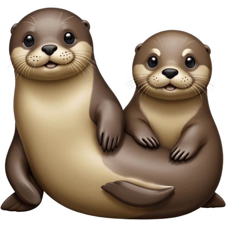 Seal and otter emoji