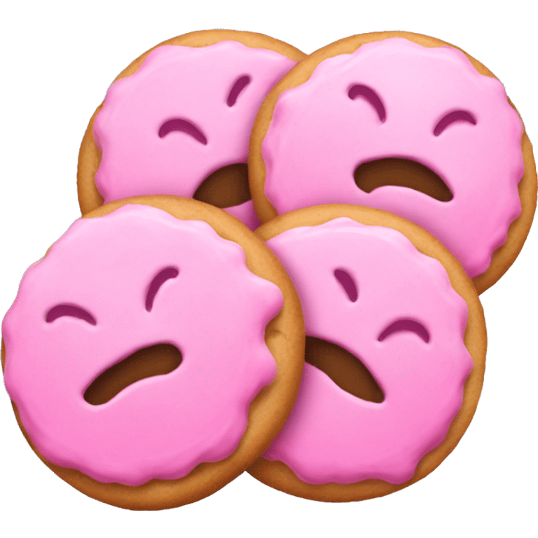 Pink 4 pack of cookies  emoji