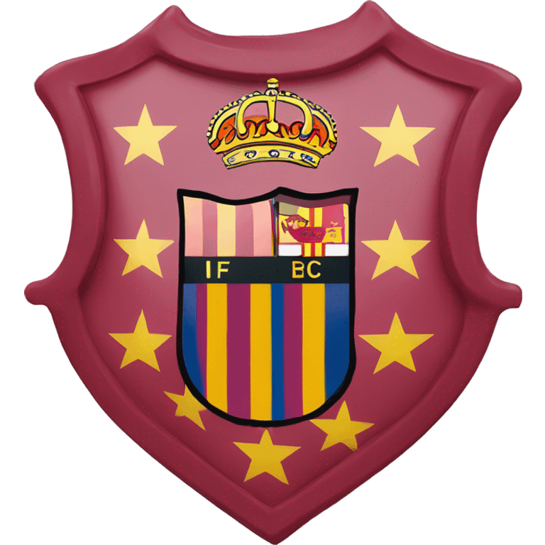 Create me a Barcelona fc coat of arms emoji