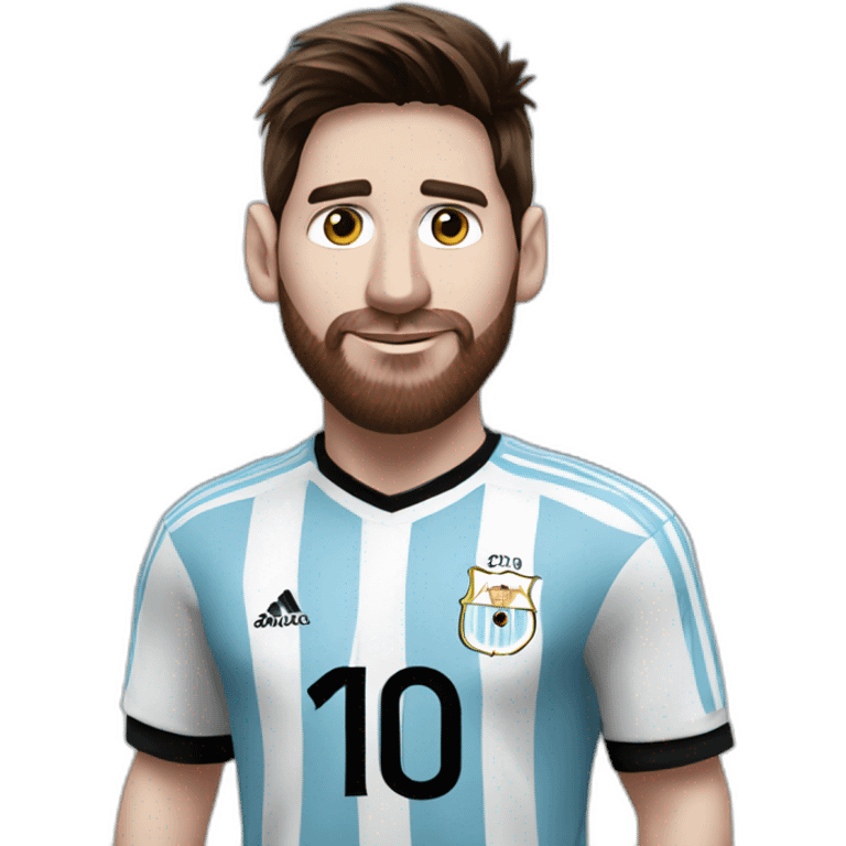 Messi con la camiseta de Argentina emoji