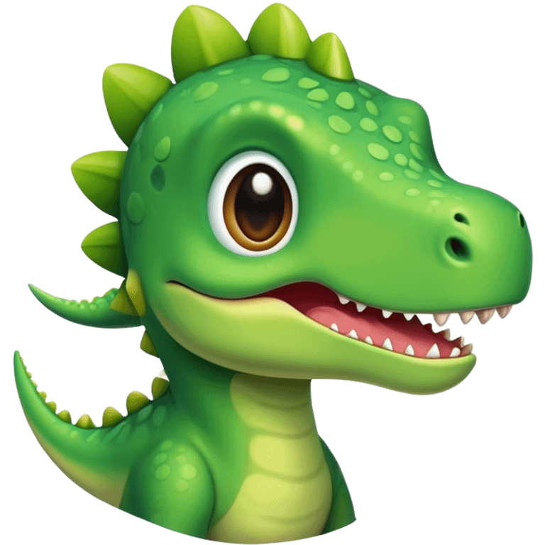 green cute dino  emoji