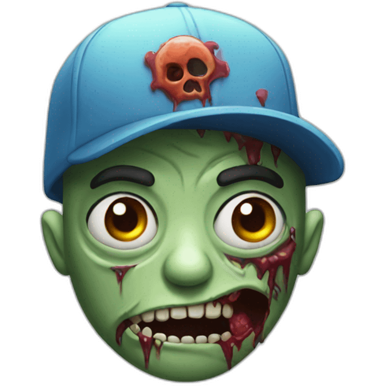 Zombie with a cap emoji