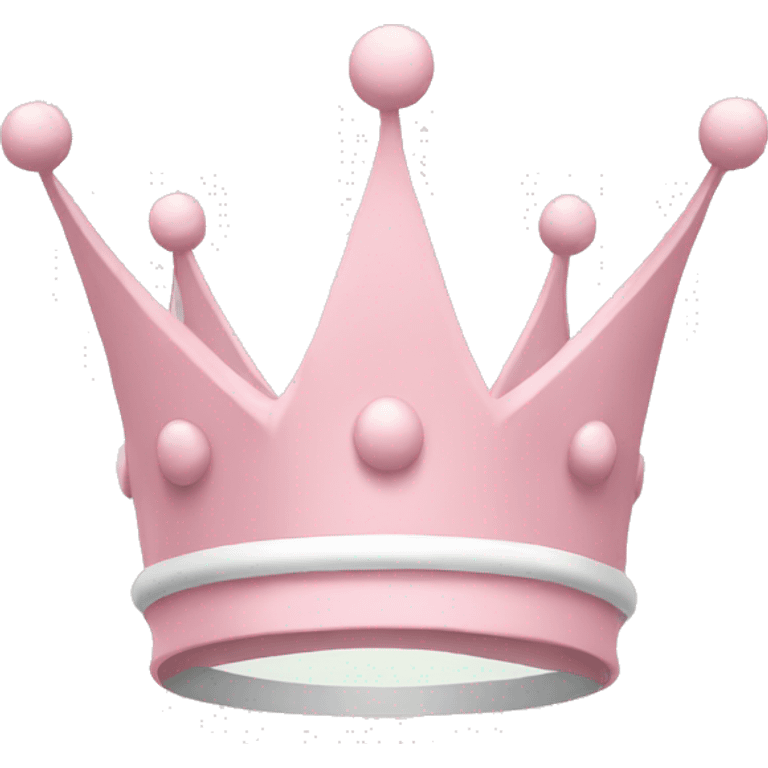 White and pastel pink crown emoji