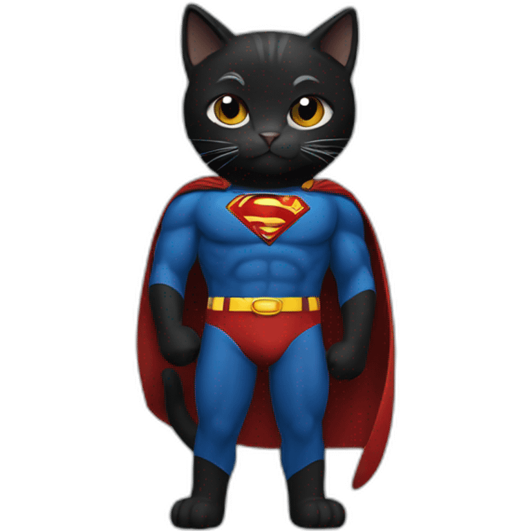 cat black  superman  emoji