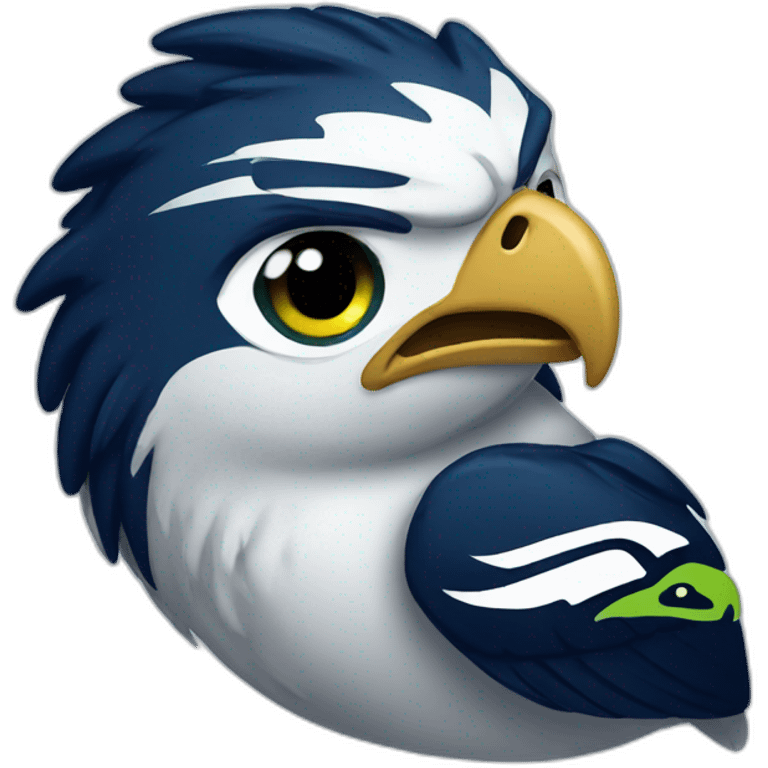 Seahawk smiling emoji