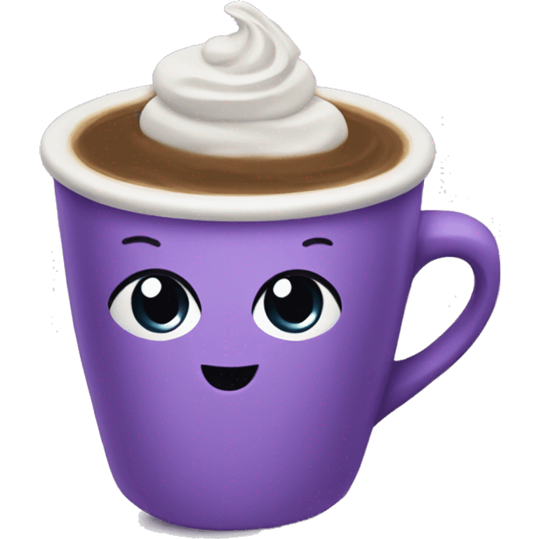 Purple latte emoji