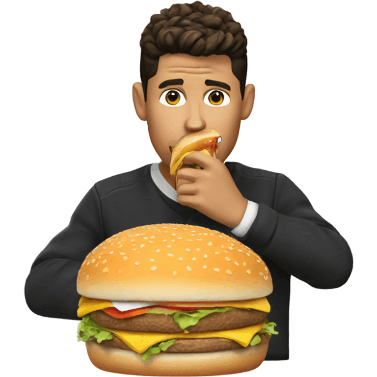 Cristiano eating burger emoji