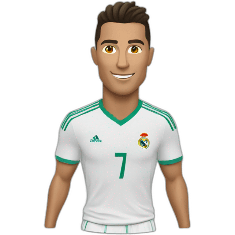 Cristiano Ronaldo doing the suiii emoji