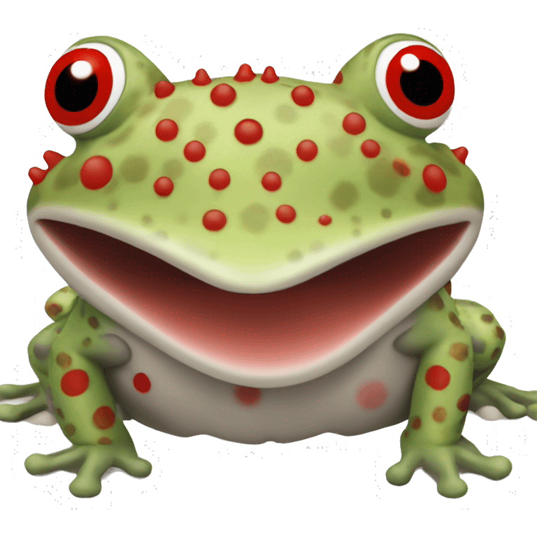 spiny skin frog with red spots emoji