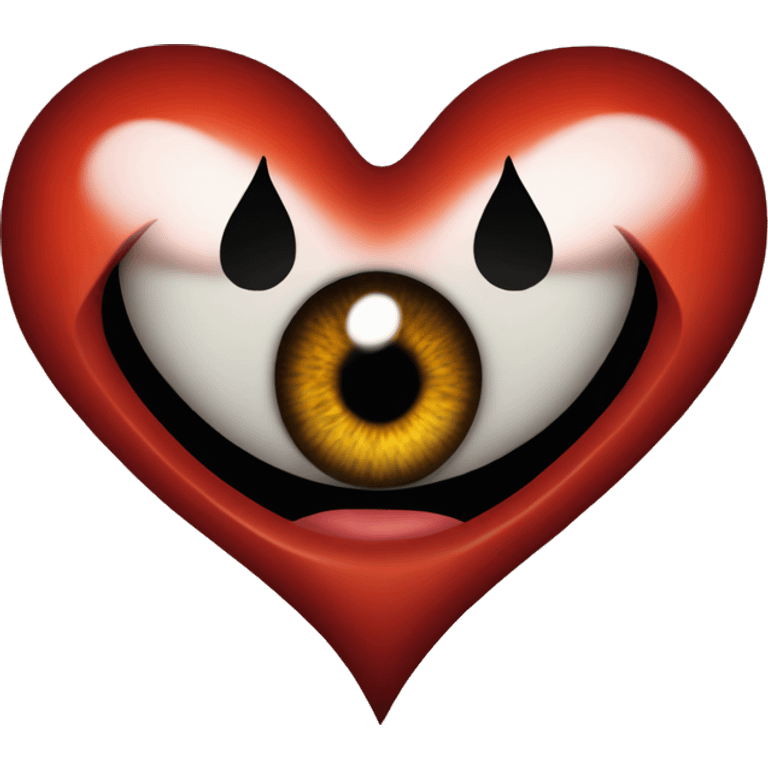 Devil eye heart emoji