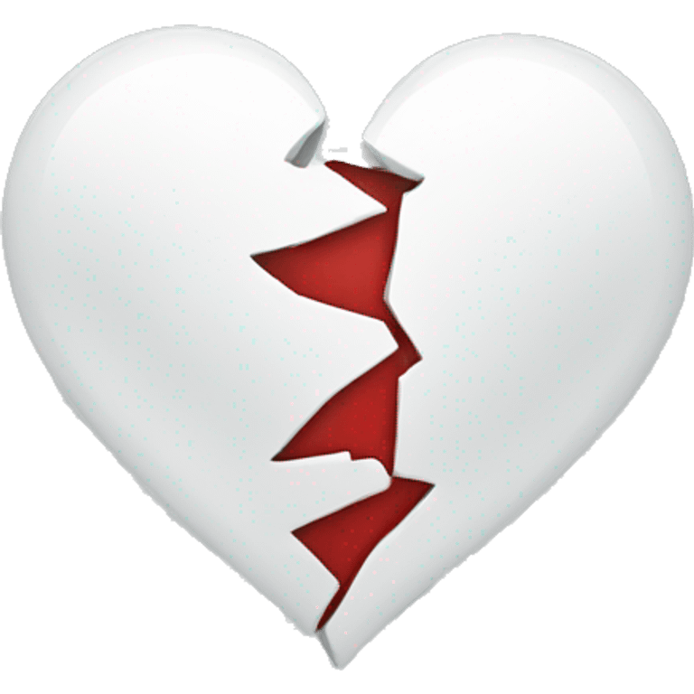 broken heart on iphone in white color emoji