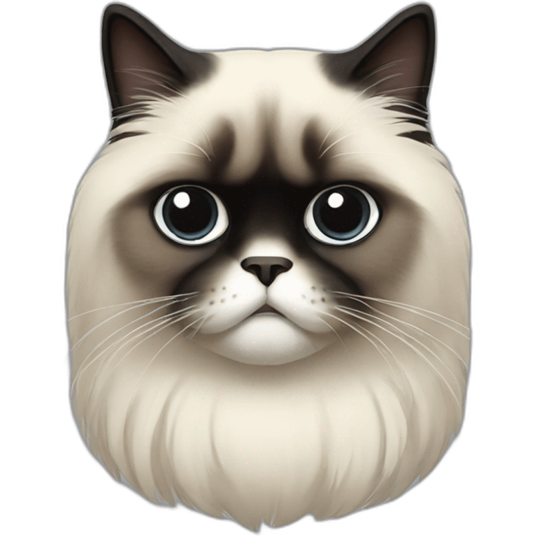 himalayan cat black frown emoji