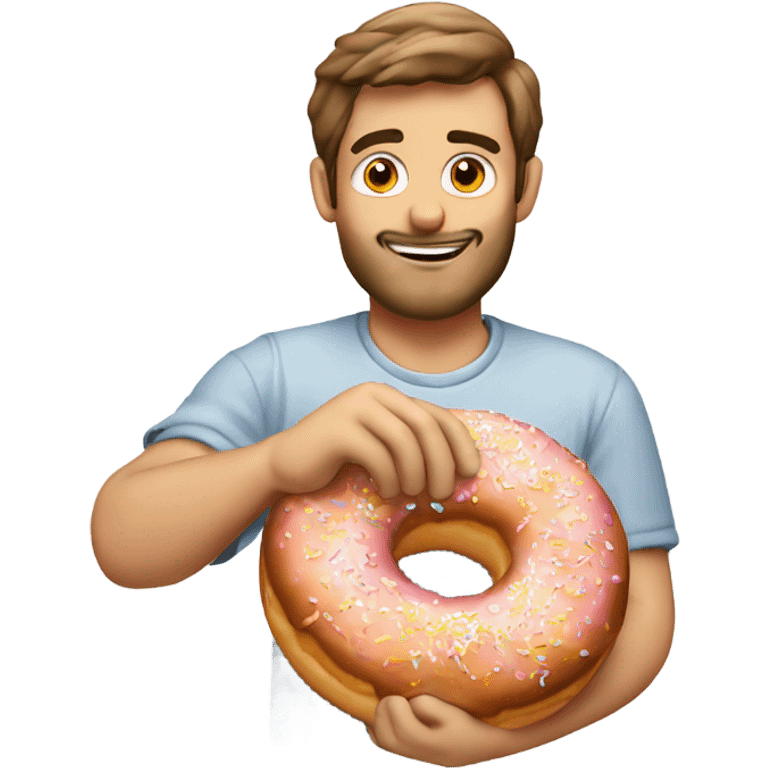 Guy glazing a donut emoji