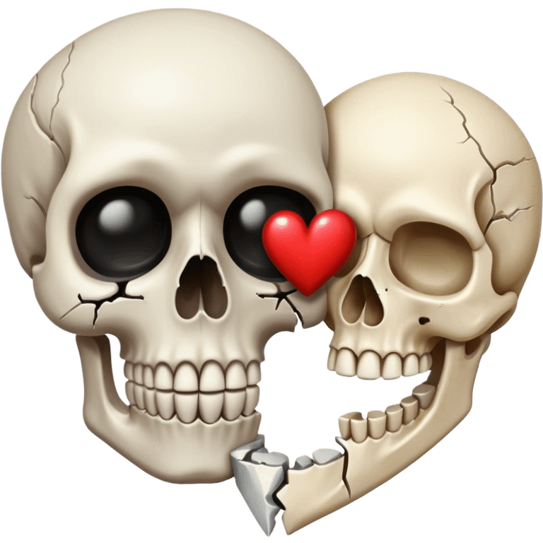 broken heart and skull 💔💀 emoji