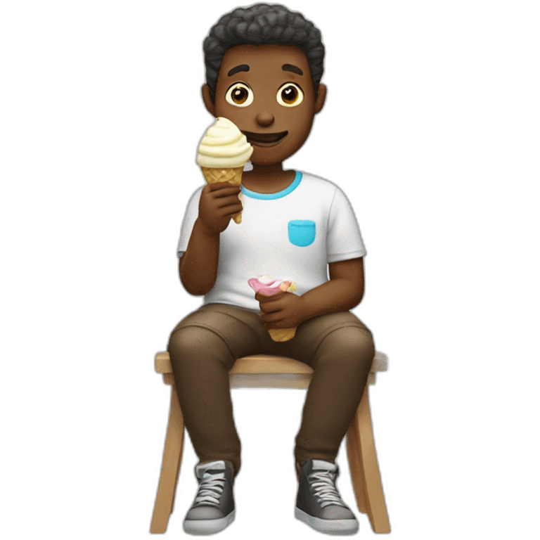 Human eating ice cream  emoji