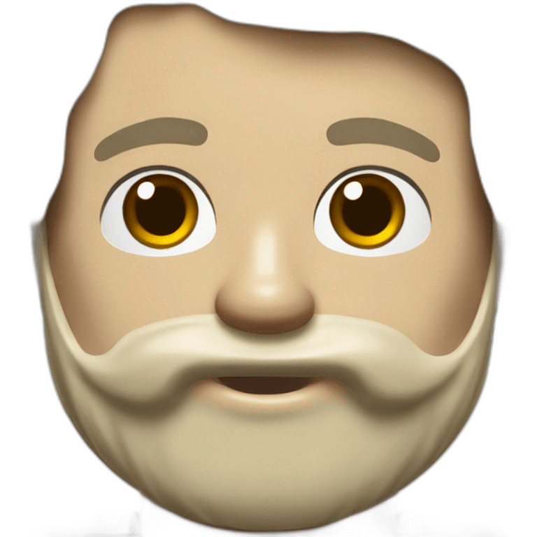 Lego-man-with a beard, a big nose and blue eyes emoji