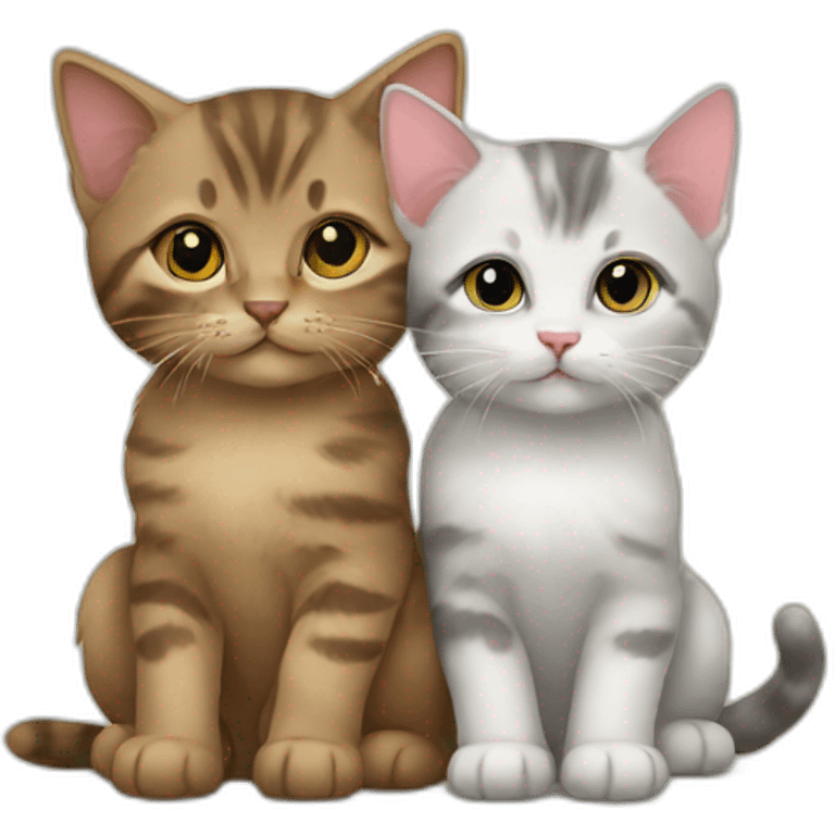 two kitten best friends emoji