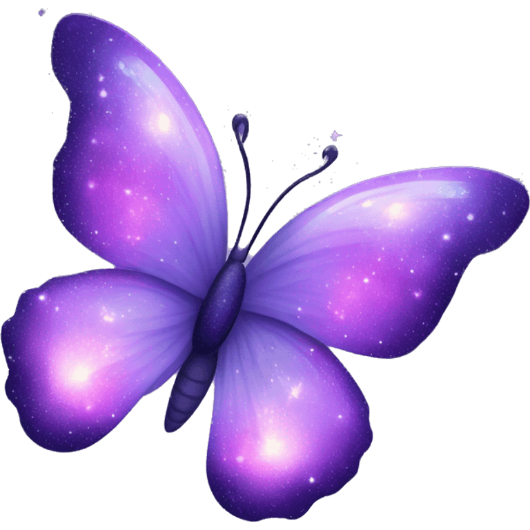 sparkly starry Pastel purple-gradient nebula galaxy butterfly emoji