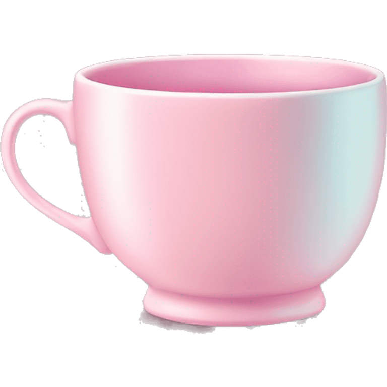 pastel pink tea cup that says “The Big Deal” emoji