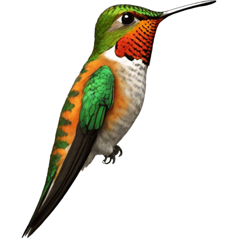 Hummingbird on Tigers neck emoji