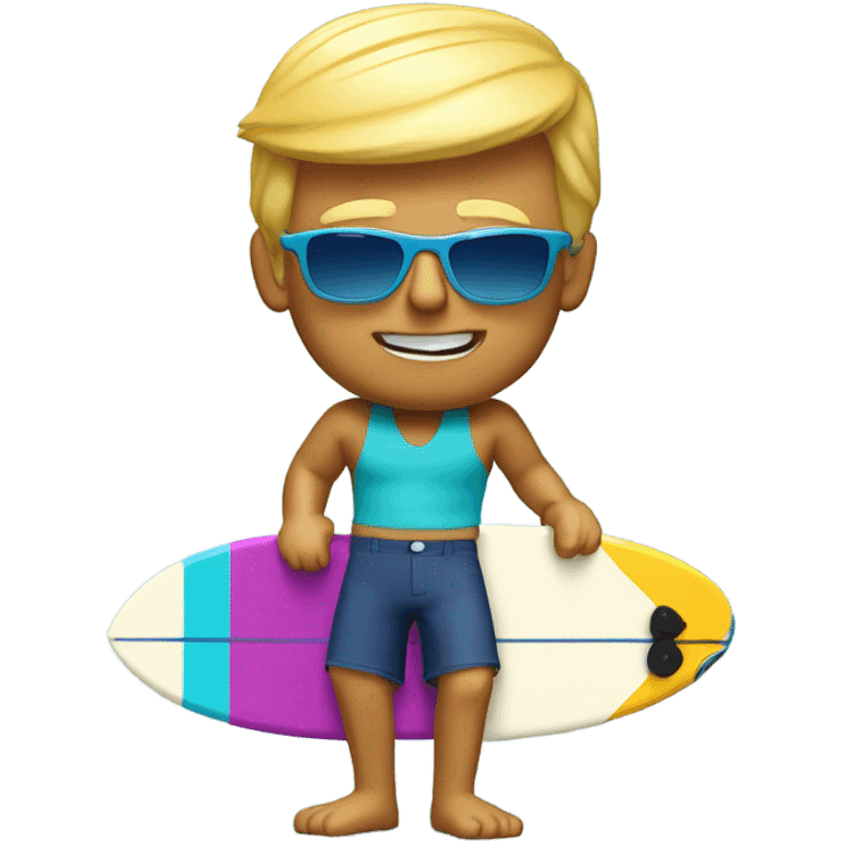 trump on a surfboard emoji