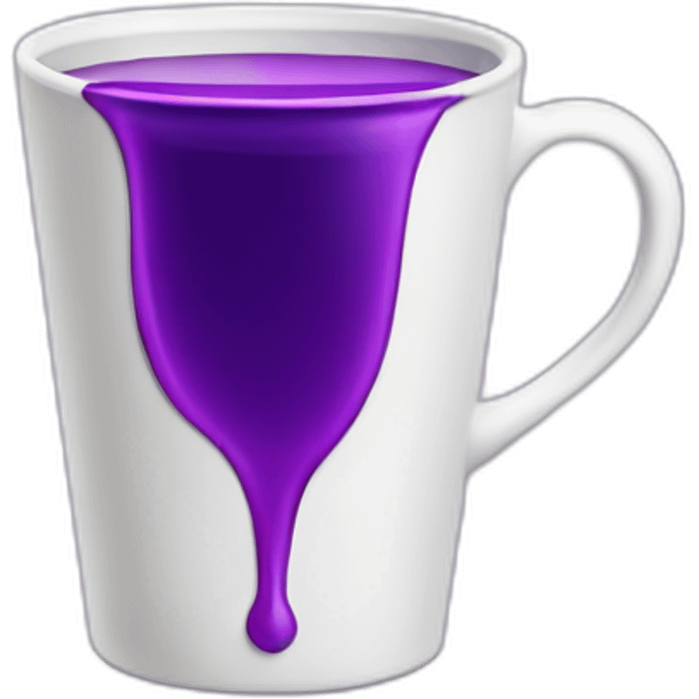 White Cup with purple liquid in it emoji