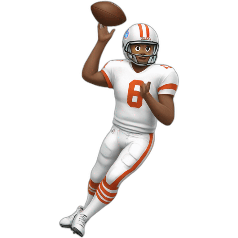 quarterback with striped knee socks throwing emoji