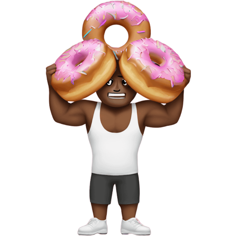 Weights wearing donuts  emoji