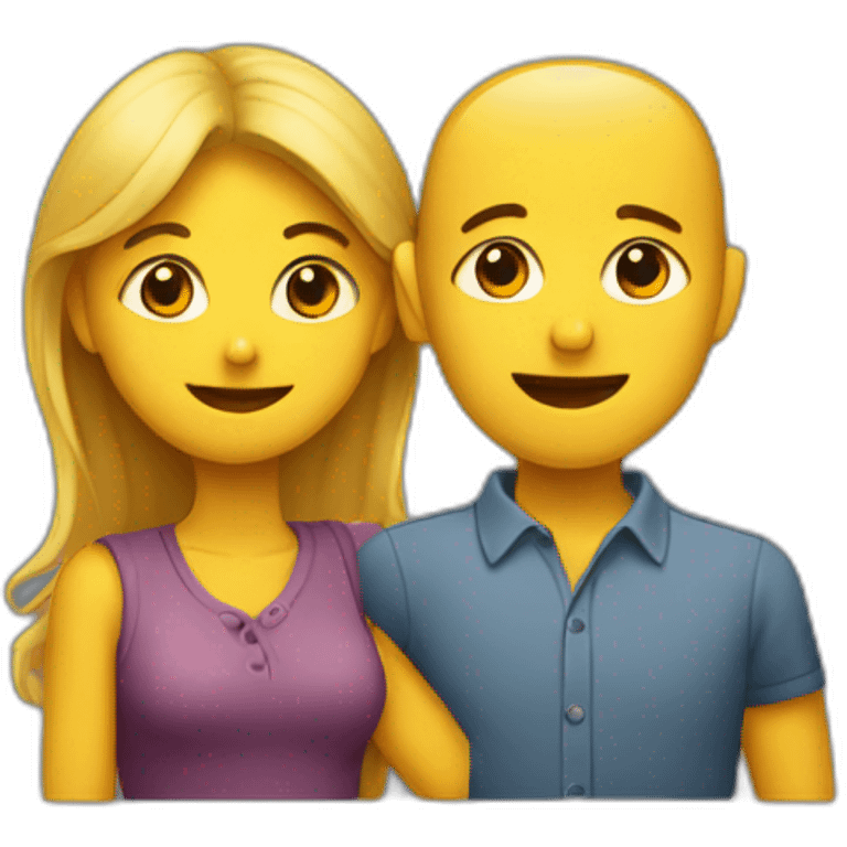 Deux personnes qui s’embrassent  emoji