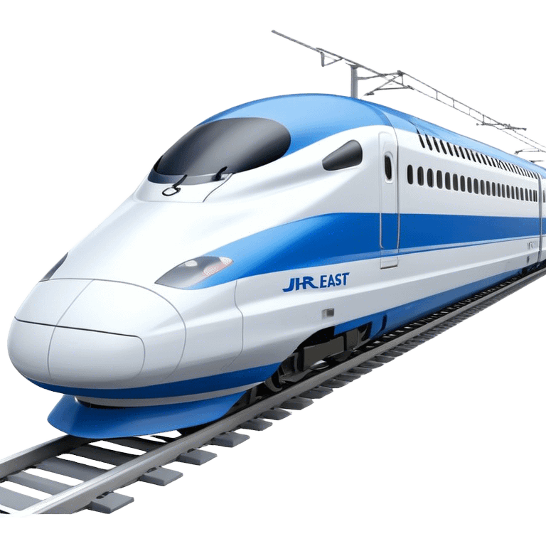 High-Speed Train (Shinkansen) - JR East (Model Year: 2021) (Iconic colour: White with blue) emoji