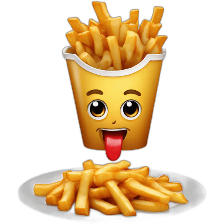 Poutine qui mange un poutine emoji