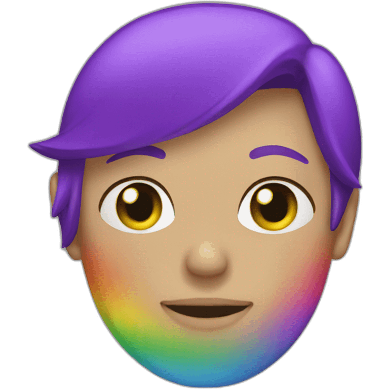 Cara arco iris emoji