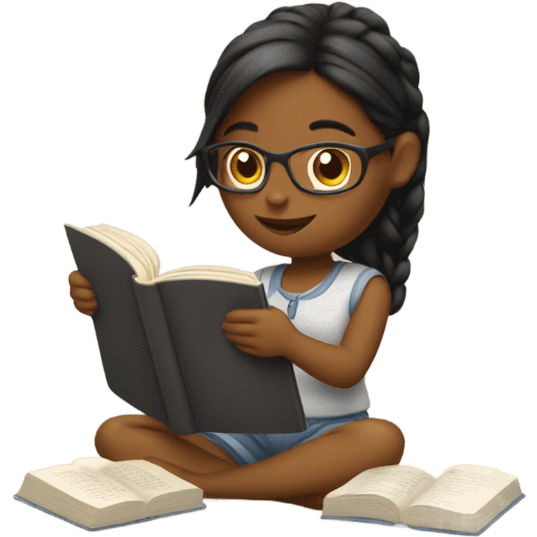 Girl reading a book emoji