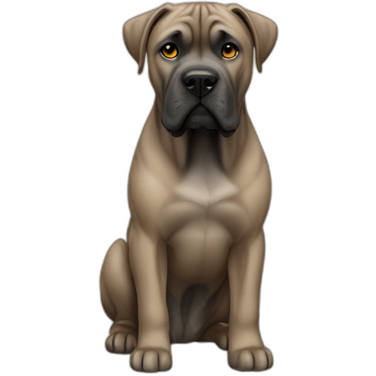 dog Cane Corso color fawn full body emoji