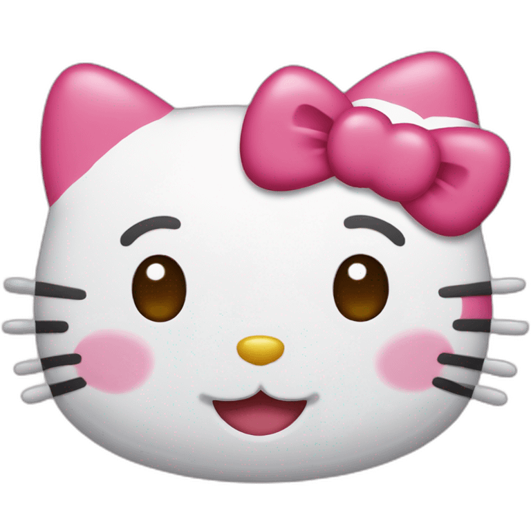 Hello kitty drooling emoji