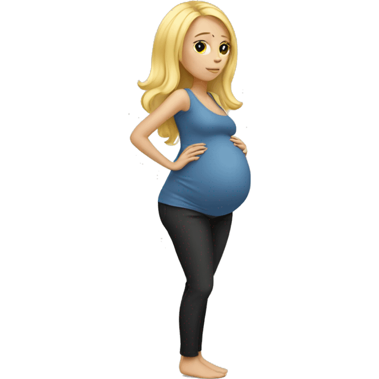 blonde pregnant emoji