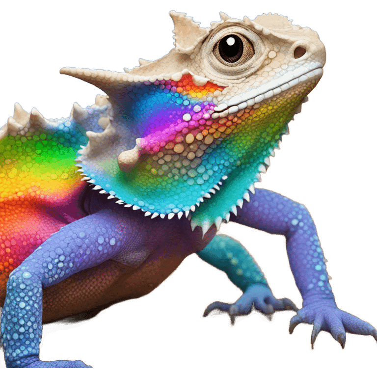 LGBT horned lizard emoji