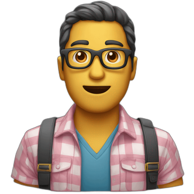 Hombre calvo  con gafas emoji