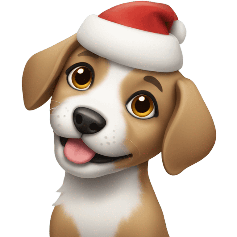 Christmas puppy emoji