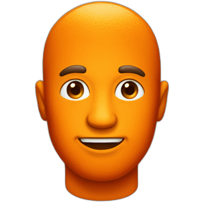 tangerine head man emoji