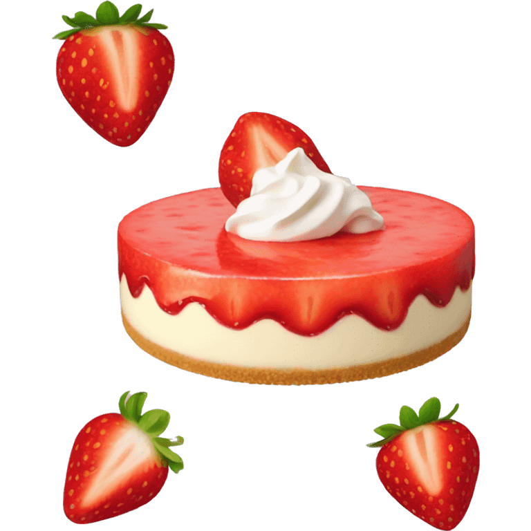 Strawberry cheesecake emoji