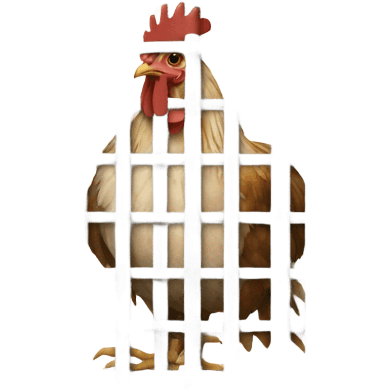 chicken in jail emoji